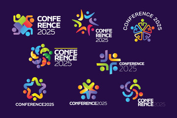 Colorful Abstract Conference Logo Template