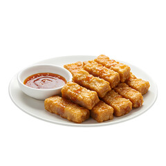 Crispy Fried Tofu Sticks with Spicy Dipping Sauce