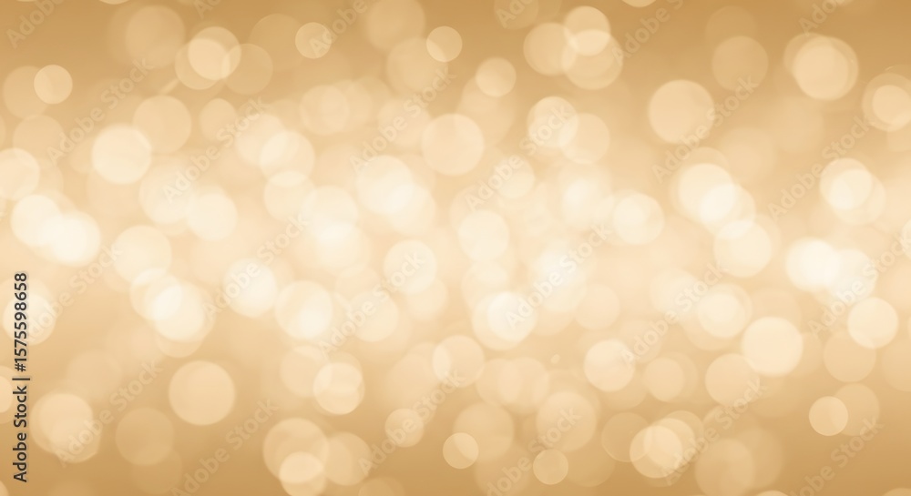 Poster elegant golden bokeh background with soft light effect, abstract festive design