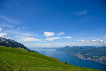 Fototapeta premium Lake Garda landscape from Monte Baldo.
