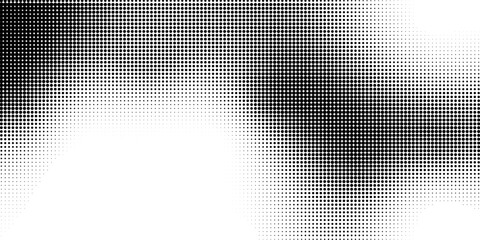 Abstract halftone gradient texture. Vector dotted grunge background for poster, overlay, cover, card. Pixelated retro backdrop
