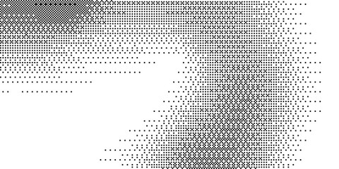 Trendy pixelated bitmap texture. Halftone gradient in Y2K style. Vector pixel template.