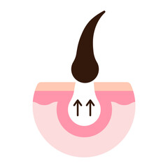 Illustration of hair removal, vector icon