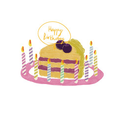 birthday cake with candles