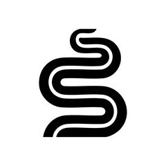 Minimalist vector icon of a winding road representing a path from debt to balanced life or financial stability.

