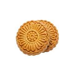 Delicious Butter Cookies: Close-Up of Two Round Biscuits