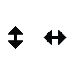 Vertical and Horizontal Arrows Resize Icon Set 