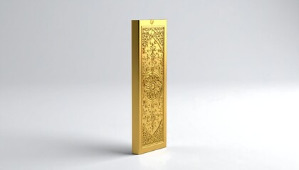 Gold ornate rectangular panel