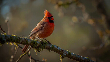 Northern Cardinal bird on a branch