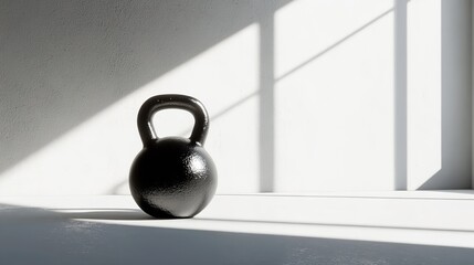 Kettlebell workout equipment for strength training and fitness exercises at home or gym weightlifting silhouette
