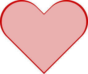 red heart on white background