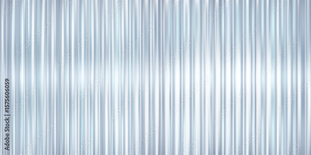 Poster corrugated glass texture with 3d pattern effect and abstract gradient background. ribbed metal lines