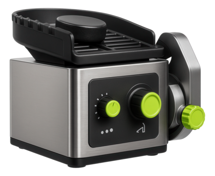 Hockey puck shooting machine with speed control and angle adjuster