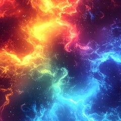 Fototapeta premium Abstract Colorful Nebula Cosmic Energy Background