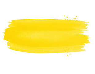 ellow brush and shadow isolated on transparent background yellow watercolor