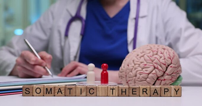 An illustrative depiction of somatic therapy that emphasizes the holistic mindbody healing approach for wellness