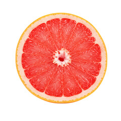Juicy Grapefruit Slice: Vibrant Citrus Fruit Photography
