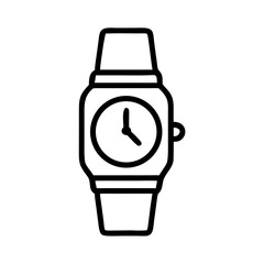 Watch with gold band icon on transparent background  