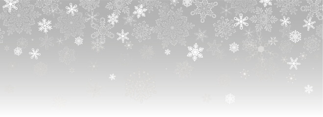 スノーフレイクの舞う冬の空