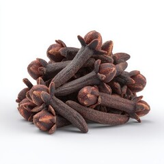 Fototapeta premium Dried cloves spice pile isolated on white background