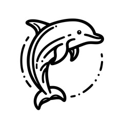 Obraz premium Leaping Dolphin: A Majestic Ocean Mammal