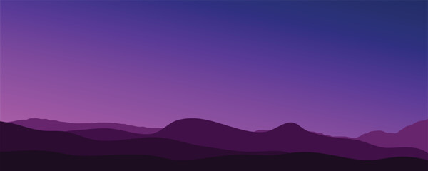 minimalist mountain landscape with soft purple gradient background for web, print, or wallpaper.