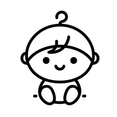 Obraz premium Adorable Baby Illustration: Cute Infant Vector Graphic