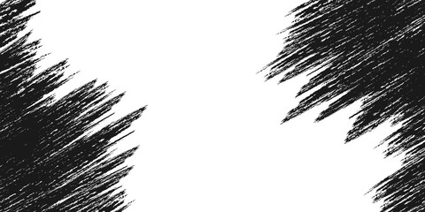 Abstract Background with Paintbrush Stroke, Brush Stroke Frame, Grunge Frame, Creative Ink Border, Template, Black, Transparent Background