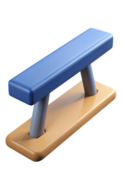 Gymnastics parallel bars vector illustration isolated on a transparent background