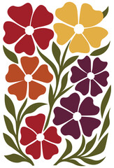 Aesthetic vintage botanical art for boho, hippie, or mid-century modern design lovers.