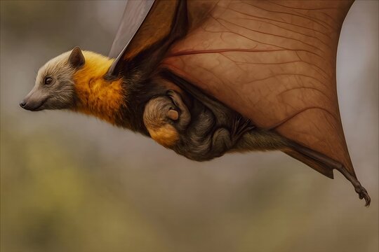 A Grey-headed flying-fox glides midair with her baby clinging tightly beneath her wing&mdash;an extraordinary display of maternal bonding and protection.