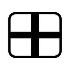 Obraz premium black and white flag england icon illustration