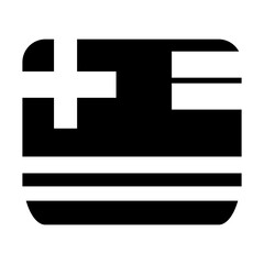 vector black greece flag icon