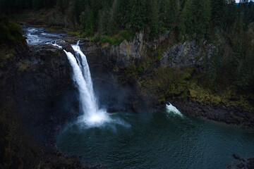 waterfall in the forest washington