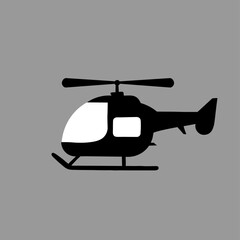 Minimalist helicopter vector, Travel and Aviation Projects, Helicopter silhouette.