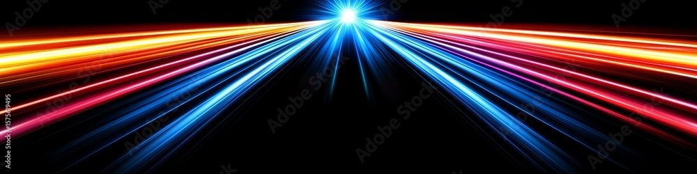 Poster dynamic abstract streams of data flowing through bright digital networks and innovative technologies