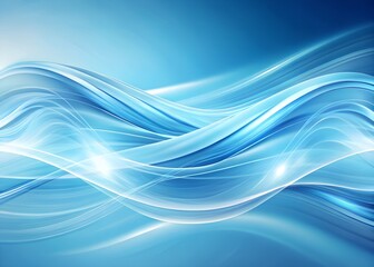 Abstract design with soft, flowing, light blue waves.