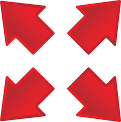 3d Full screen icon vector isolated on white background.