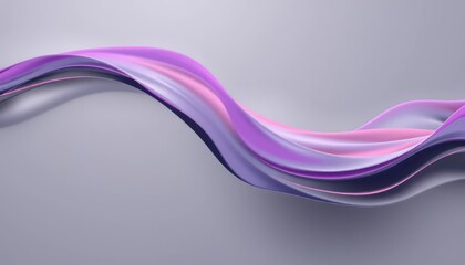 Abstract flowing pastel ribbons on grey