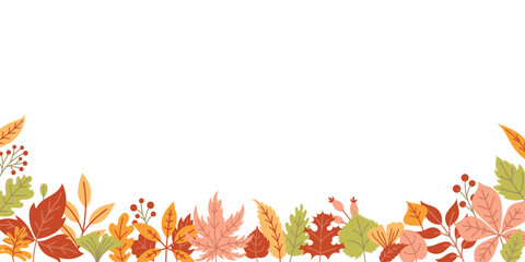 Leaf fall horizontal banner