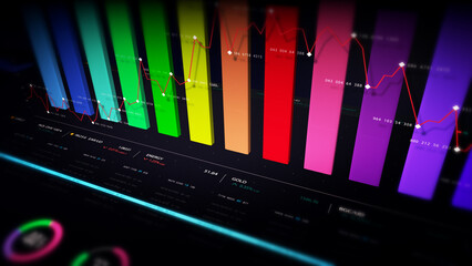 Dynamic data visuals for business info graphics, animated charts, and data-driven insights for a...