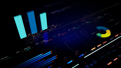 Dynamic data visuals for business info graphics, animated charts, and data-driven insights for a...