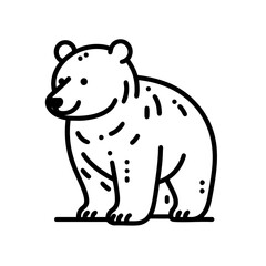Fototapeta premium Adorable Polar Bear Cub Illustration
