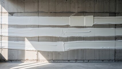 Wet Paint Roller Marks on Raw Concrete background