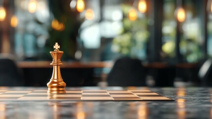 Intense chess championship match grand hall close-up game focus modern illuminated ambiance strategic tactics unfolding