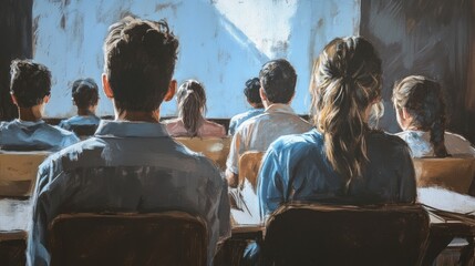 Audience watching presentation