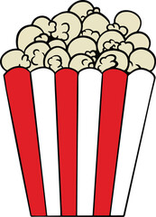 popcorn movie snack illustration