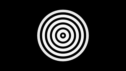 Concentric white circles abstract design against a black background ideal for diverse applications