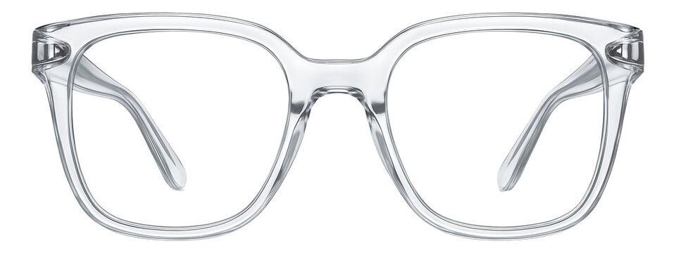 Oversized clear reading glasses with translucent frames