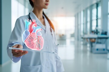Advanced Cardiologist Displays Holographic Human Heart Technology For Medical Research